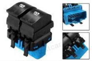 CAM AÇMA KAPAMA ANAHTARI KANGOO III MASTER III SOL ÇİFTLİ MAVI SOKET resmi