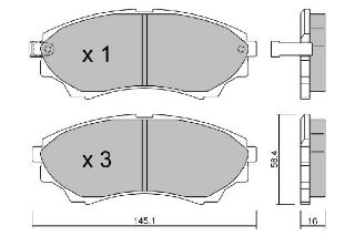 FREN BALATASI ÖN Dizel B2500 (UN) 4WD : BT50 (UN) 4WD 07-11 03-06 resmi