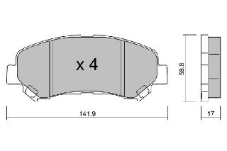 FREN BALATASI ÖN Benzin-Dizel QASHQAI (J10) : XTRAIL (T31) 07-13 07-13 resmi