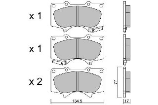 FREN BALATASI ÖN 2.4 D:2.8 D HILUX (GUN135,125,126) : HILUX (KUN26) 3.0 D4D 09-15 15- resmi