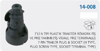 ROMORK FISI N TIPI 7 LI PLASTIK TERMINALLI (TAKIM) resmi