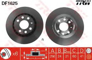 DİSK FREN AYNASI ÖN AD2090 VECTRA-A 2.0-16V 256MM HAVALI resmi