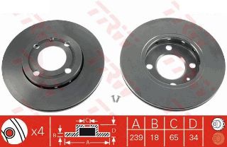 DİSK FREN AYNASI ÖN AC2242 POLO HATCHBACK (94-) POLO CLASSIC (95-) HAVALI resmi