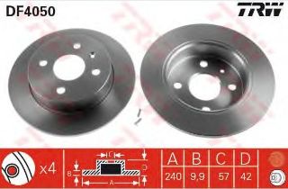 FREN DİSKİ ARKA ASTRA G 98> ASTRA F CLASSIC 99> ASTRA H 04> MERİVA A 03> DÜZ 240MM resmi