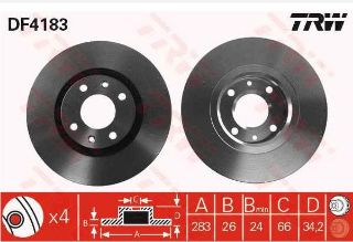 DİSK FREN AYNASI ÖN AD2567 PARTNER TEPE P307 P308 1.6-16V 1.6 HDI HAVALI resmi