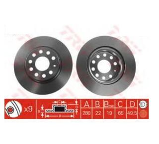 DİSK AYNASI ÖN AD2654 GOLF-V-VI JETTA CADDY-III A3 16JANT (280MM) resmi