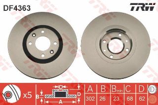 DİSK FREN AYNASI ÖN AD2769 C4 PICASSO P207 (07-) P307 (04-08) 1.6 2.0HDI HAVALI resmi