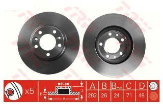 DİSK FREN AYNASI ÖN AD3184 AC5157 P407 1.6-2.0HDI P508 5 BİJON resmi