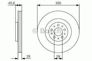 DİSK FREN AYNASI ÖN AD5195 DOBLO 1.3-1.6 MULTİJET (10-) COMBO (12-) 1.6 CDTI 305MM resmi