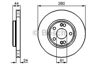 DİSK FREN AYNASI ÖN AC2513 SAFRANE LAGUNA 1.6 280 MM 5 BİJON HAVALI resmi
