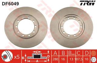 DİSK FREN AYNASI ARKA AC2821 V347 2.2TDCİ 2.4TDC ABSLİ HAVASIZ resmi