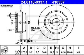 DİSK FREN AYNASI ARKA AD3320 COROLLA D4D AURIS (07-) ABSLİ 1.6 VVTI 1.4 D4D resmi