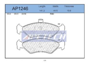 DİSK BALATA ÖN AP1246 FİESTA (96-) FORD-KA MAZDA 121 (96-) resmi
