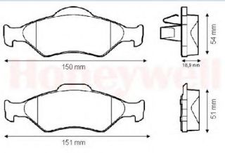 DİSK BALATA ÖN AP1443 FİESTA BENZİNLİ (GDB1418) resmi