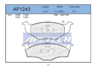 DİSK BALATA ÖN AC643281D AP1243 İBİZA GOLF-III VENTO resmi