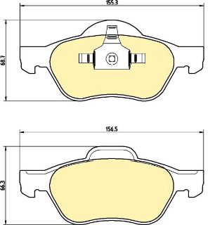 DİSK BALATA ÖN AP1565 LAGUNA-II MEGANE-II (02-) 1.6-16V 1.8-16V resmi
