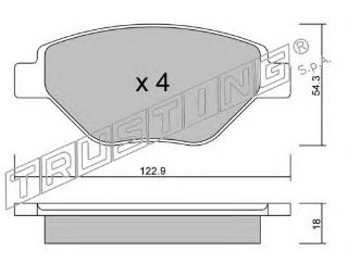 DİSK BALATA ÖN AP1596 MEGANE-II 1.4 1.6-16V 1.5 DCI SEDAN 1.4-16V (02-) resmi