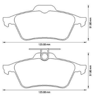 DİSK BALATA ARKA AP1646 FOCUS-II VECTRA-C CMAX (03-) P508 ÜSTTEN YAYLI resmi