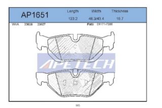 DİSK BALATA ARKA AP1651 120D (04-) 320D (05-) E87 E90 resmi