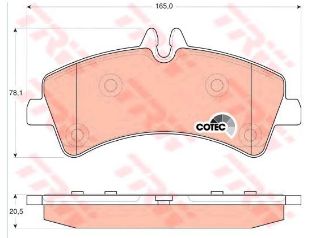 DİSK BALATA ARKA AP1724 CRAFTER LT35 2.5 TDI 30 50 2.5TDI (06-) resmi