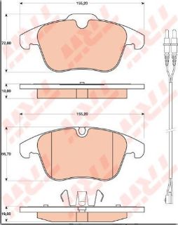 DİSK BALATA ÖN AP1843 C5 P508 FİŞLİ resmi