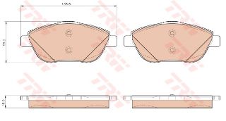 DİSK BALATA ÖN AP1844 (AC896681) C3 DS3 (09-) 1.6HDI 1.6VTİ resmi