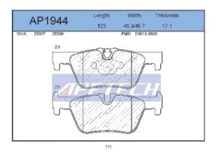 DİSK BALATA ARKA AP1944 316D 320İ 320D 328İ (11-) resmi