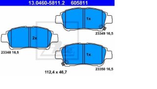 DİSK BALATA ÖN AP3243 AC678881D YARİS 1.0 1.3 16V resmi
