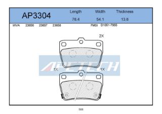 FREN BALATASI ARKA RAV4 00>05 / TİGGO 08>12 resmi