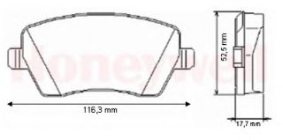 DİSK BALATA ÖN AP3357 CLİO-III 1.5 DCI 1.2 16V 1.4 16V 1.6 16V resmi