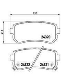 DİSK BALATA ARKA AP3446 ACCENT-III ERA 1.4 1.5 CRDI CEED İ20 1.6 SPORTAGE resmi