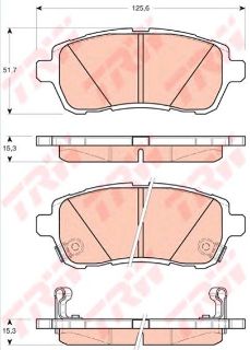 DİSK BALATA ÖN AP3462 FIESTA-VI 1.4 1.6 1.4 TDCI (09-) (GDB3437) resmi