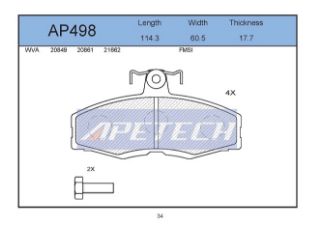 DİSK BALATA ÖN AP498 FAVORIT (88-92) resmi