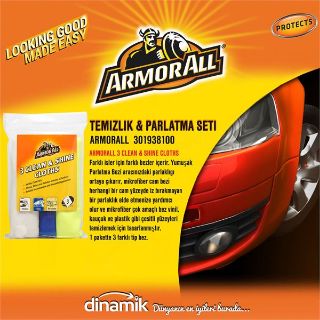 ARMORALL 3 CLEAN & SHINE CLOTHS resmi