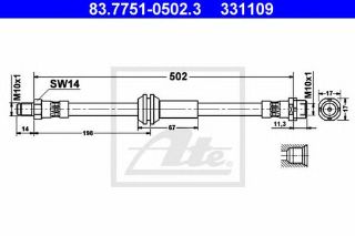 FREN HORTUMU ÖN M- M3 E82-90-92-93 06-11 resmi