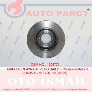 ARKA FREN AYNASI IVECO DAILY III 35 99 -DAILY II 35.8-35.10-35.12-49.12 96-99 289X22X8DL resmi