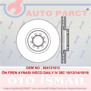 ÖN FREN AYNASI IVECO DAILY IV 35C 10-12-14/-5-18 50C 14-15-18 06 290X28X9DLXHAVALI resmi