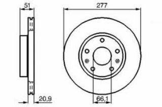 ÖN FREN AYNASI HAVALI ROVER FREELANDER 1.8 98 2.0Dİ 2.0TD4 2.5 V6 00 DF4221 277-5 DL resmi