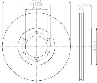 ÖN FREN AYNASI AURIS-COROLLA 1.4D 12 5B 277MM resmi