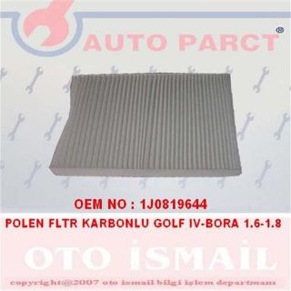 x POLEN FİLTRESİ POLO3-POLO CLASSIC-GOLF3-GOLF4-BORA-A3-TOLEDO 97-04 -PASSAT 01-05 KARBONLU resmi
