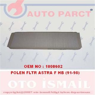 POLEN FİLTRESİ ASTRA 1.4-1.6-1.7 D-ASTRA F-CORSA B-ASTRA G resmi