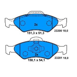 ÖN BALATA FİESTA 95 02 FORD KA 96 MAZDA 121 96 resmi