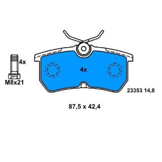 X ARKA BALATA FOCUS 98-04 FİESTA 05 resmi