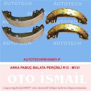 ARKA PABUÇ BALATA R12-M131-C15 PERÇİNLİ resmi