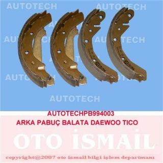 ARKA PABUÇ BALATA DAEWOO TICO 0.8 95-12.00 180X31 resmi