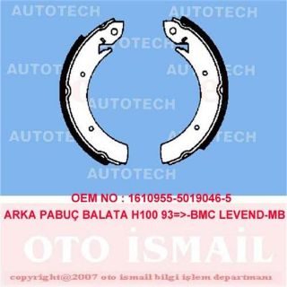 ARKA PABUÇ BALATA H100 93 BMC LEVEND-MB 100-GRANADA resmi