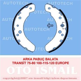 X ARKA PABUÇ BALATA TRANSİT 75-80 100-115-120 EUROPE resmi