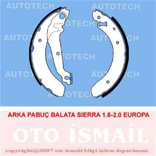 X ARKA PABUÇ BALATA SIERRA 1.6-2.0 EUROPA 82-93 229X57 GS6207 resmi