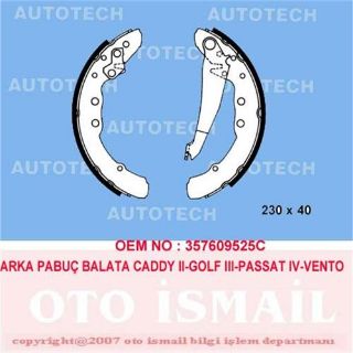 ARKA PABUÇ BALATA CADDY II-GOLF III-PASSAT 90-97 230X40 GS8113 resmi