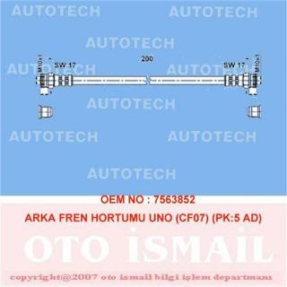 ARKA FREN HORTUMU UNO CF07 PK:5 AD resmi